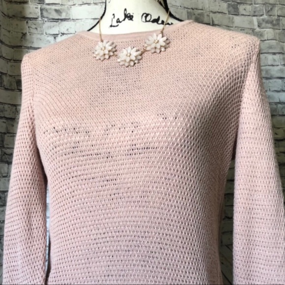 Ann Taylor Loft Pink Waffle Knit Sweater 🌸 - Picture 2 of 5